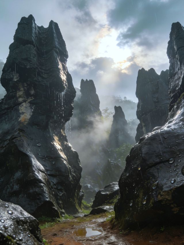 雨_石林華鎰山_四川廣安 雨_石林華鎰山_四川廣安