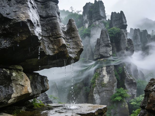 雨_石林華鎰山_四川廣安 雨_石林華鎰山_四川廣安