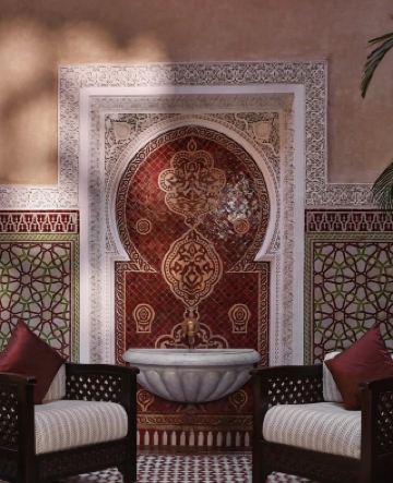 The luxurious ceilings of the Royal Mansour in Morocco are simply a dream palace!