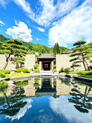 A hidden hot spring sanctuary beneath Wugong Mountain tucked inside a bamboo forest in a Gan-style ancient mansion hotel!