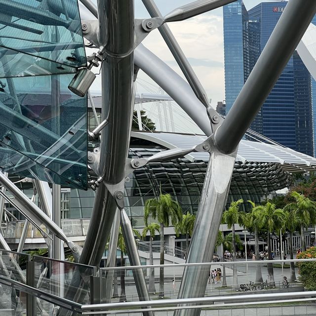 The Aesthetic Spiral Bridge in Singapore