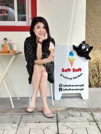 ร้านไอติม soft soft สุดคิ้วท์ 🍦😋