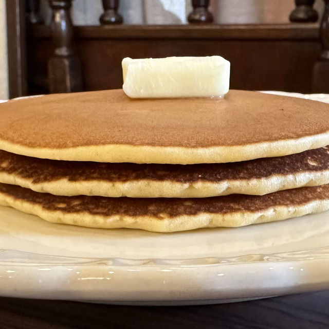 喫茶でいただく米粉パンケーキ🌾