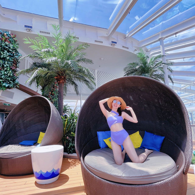 My Favorite Solarium Pool on Cruise to nowhere! 