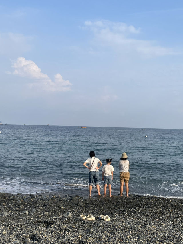 마음이 몽글몽글☁️해지는 통영 흑진주몽돌해수욕장🪨⛱️🏖️