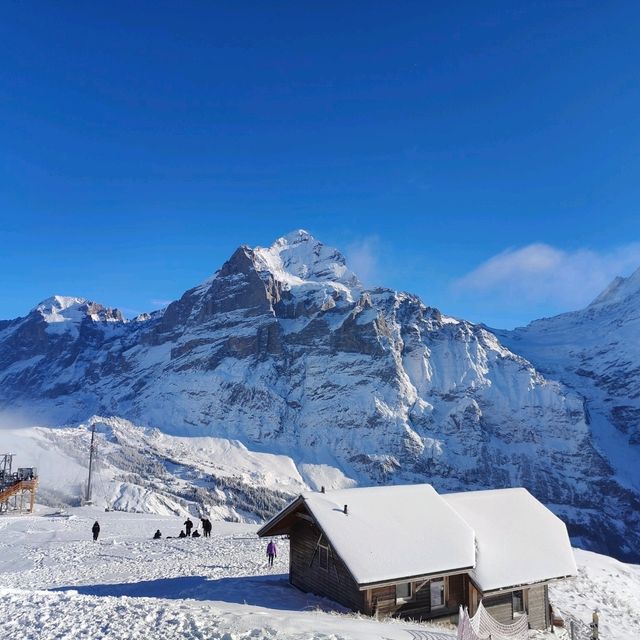 Beautiful snow mountain in Grindelwald