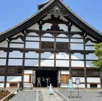 【京都】新緑に空の青さ、曹源池庭園 は素晴らしい