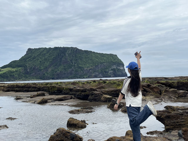 제주에서 가장 그림 같은 바다 🌊 성산일출봉 보이는 광치기해변