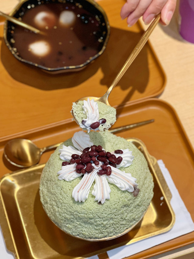 銅鑼灣綿綿抹茶雪花冰