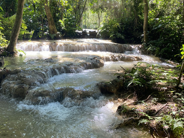 Lost in Kuang Si Paradise 💦🌿 Lost in Kuang Si Paradise 💦🌿