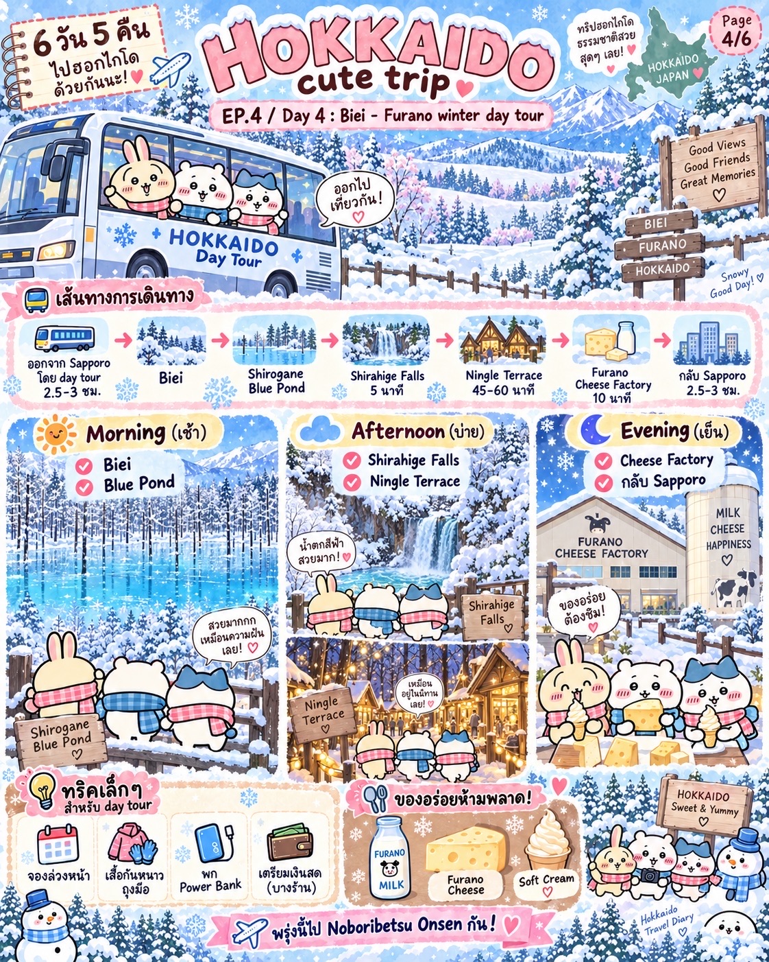 Hokkaido 6D5N Itinerary: The Snowmori Gang Edition