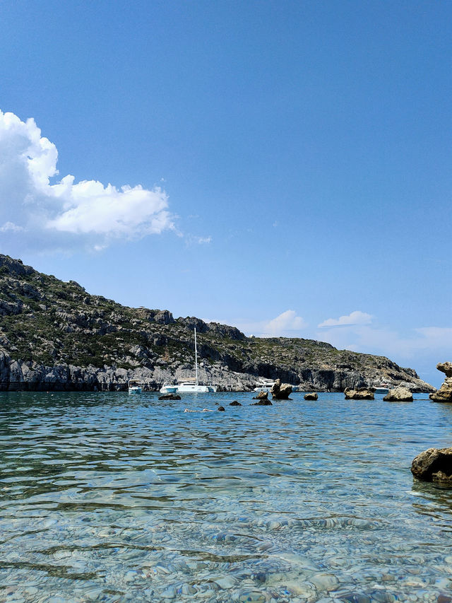 Swimming and snorkeling in Anthony Quinn Bay