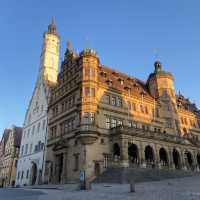 Magical heavenly old town Rotherburg Germany 