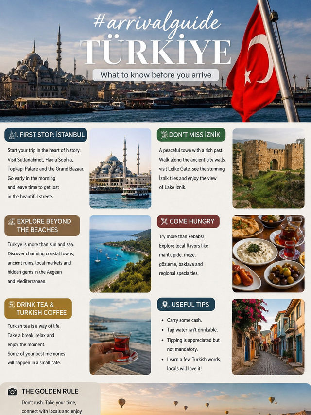 🌍 #arrivalguide — What to Know Before Your First Trip to Türkiye