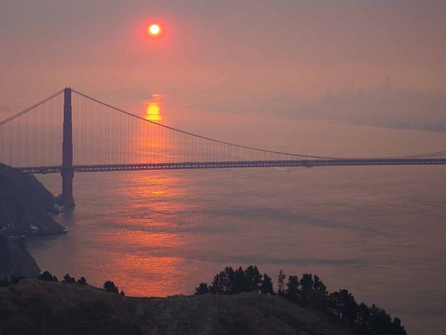 Appreciating the Golden Gate Bridge.