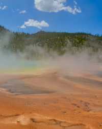 Check-in at the natural wonder of the world - Yellowstone's Thumb Geyser.