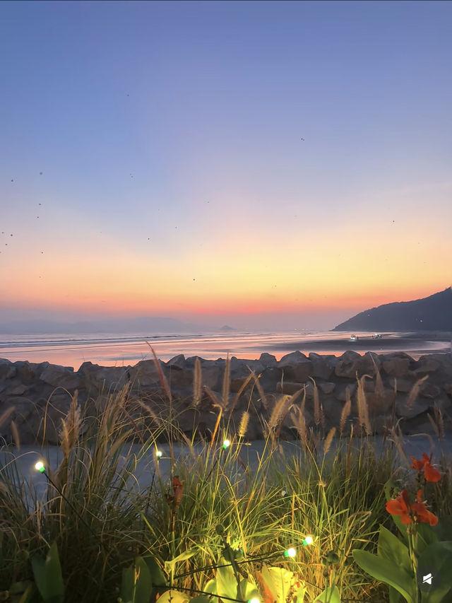 珠海絕美日落打卡地｜冬日限定「海上雪景」美到窒息！  推薦理由： 珠海日落天花板！植物拱門+海上金