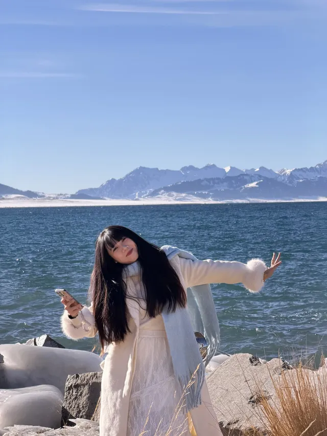 想跟賽里木湖說謝謝🫧人生照片有了！