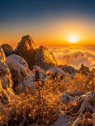 黄山の美しい景色に心が酔いしれる