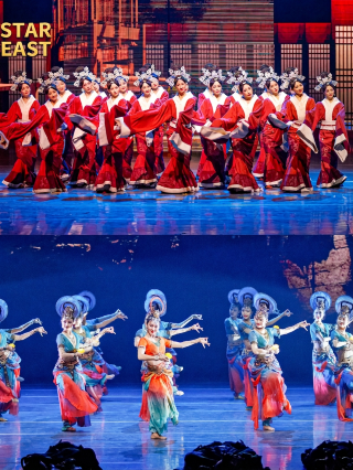Five stars rise from the east, a brocade spanning a thousand years!