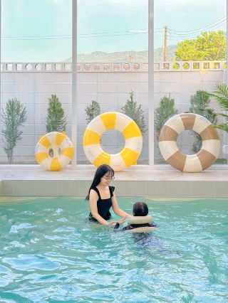 Chungju Shinsang Pool Villa, great for going with kids🩵
