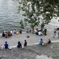 Summer evening with Seine and Lourve