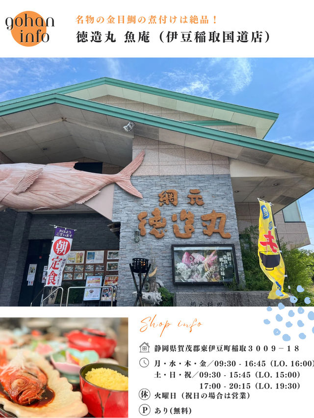 【静岡・伊豆】金運アップ⁉️金目鯛食べるならココ！