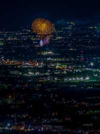 秋の連休はここに決まり！！夜景スポット奈良県1番💫若草山展望台 3箇所花火大会が一気に見れる！