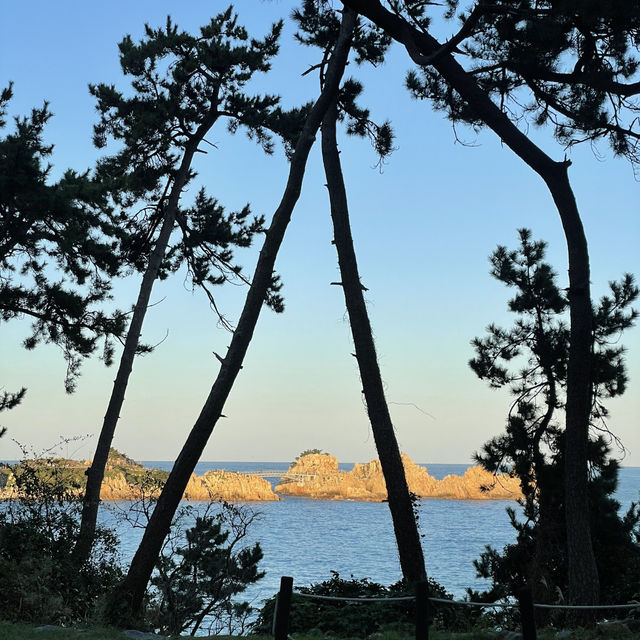 울산 동쪽 끝에 위치한 동해바다 노을
