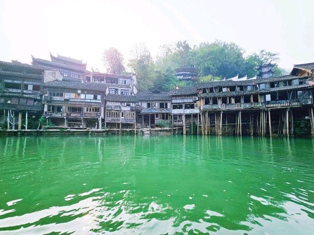 Morning Serenity in Fenghuang Ancient Town: Misty River Magic at Dawn