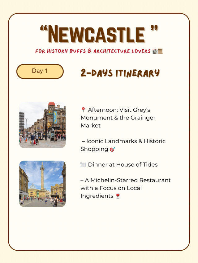 Newcastle itinerary -History & Culture 
