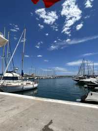 Delicious spot overlooking the marina