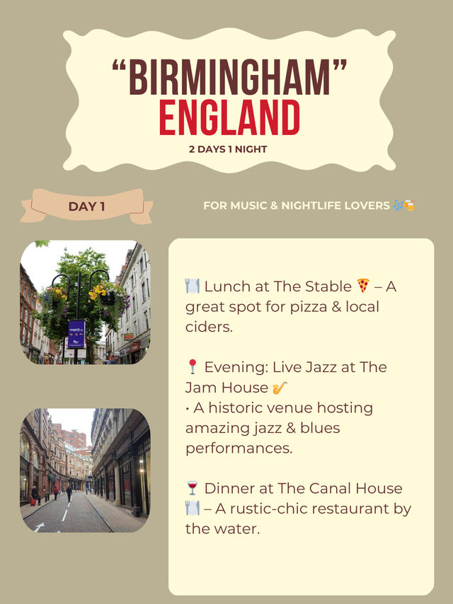 Birmingham itinerary 