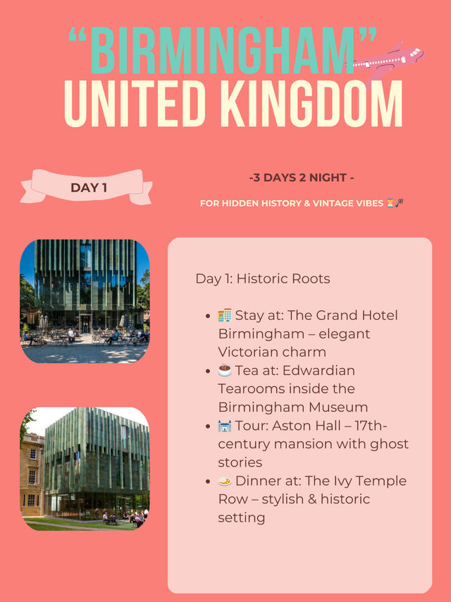 Birmingham 3-days itinerary ☂️