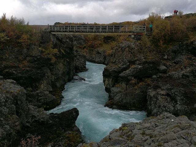 Hraunfossar Waterfall