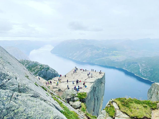 Standing on the Edge at Preikestolen 