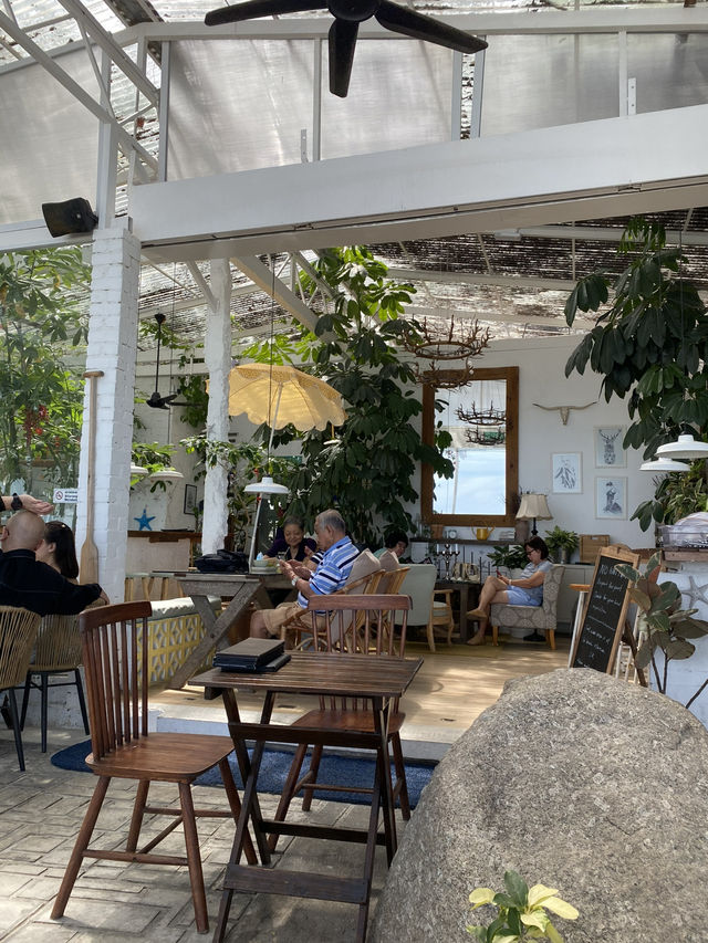 Cafe with stunning sea views in Penang