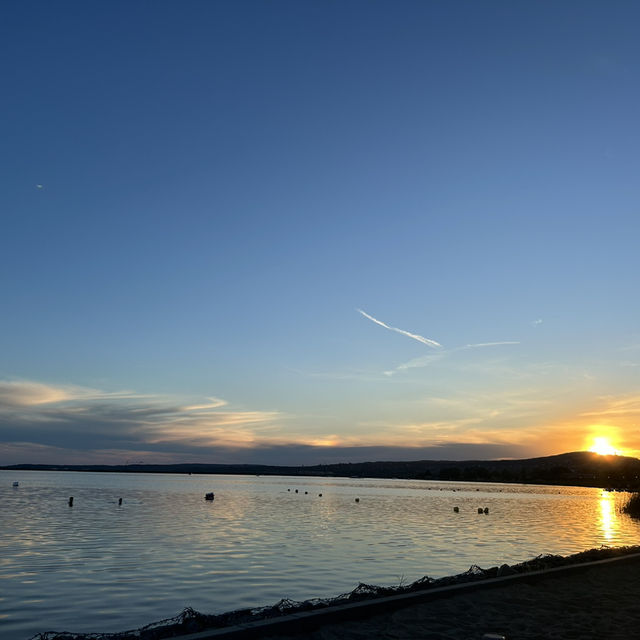 Amazing sunset at Velencei tó