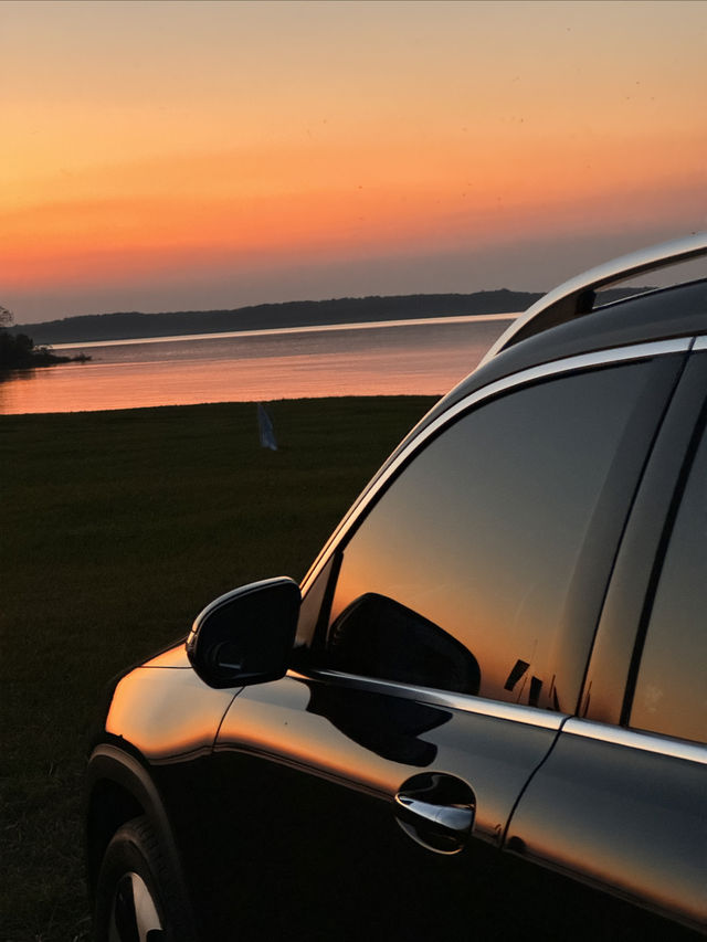 朋友圈問瘋了武漢這個露營地夕陽太美了