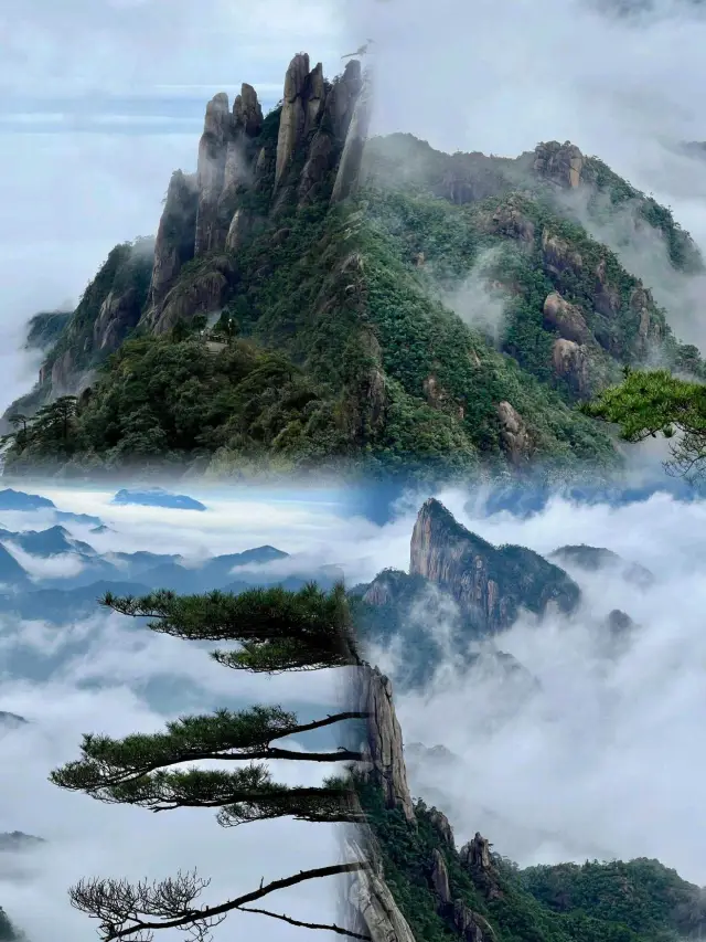 三清山は本当に非現実的なほど美しいです！梅雨の季節の三清山
