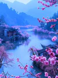 重慶酉陽桃花源春日仙境