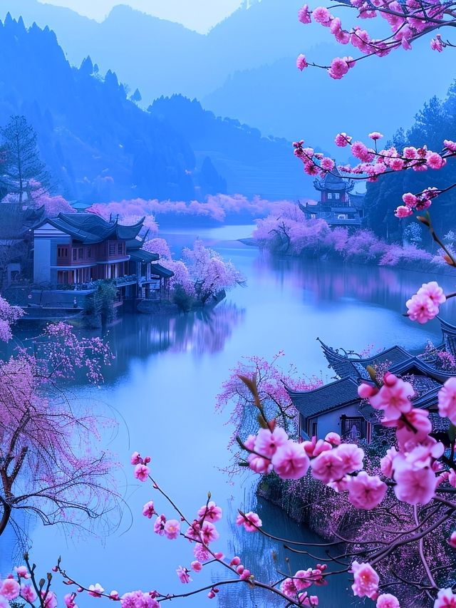 重慶酉陽桃花源春日仙境