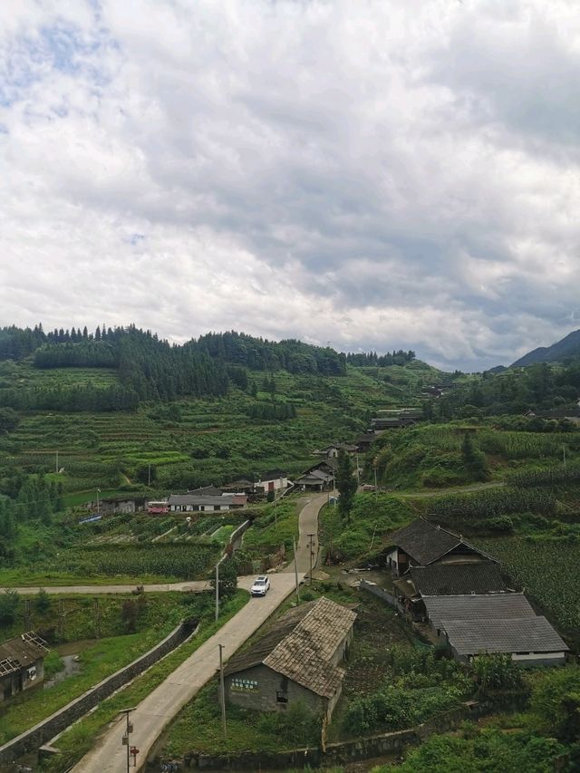 A Beautiful Village Surrounded by Greenery