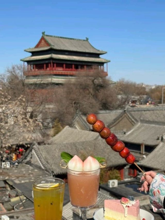 北京打卡咖啡店📷☕ 鼓樓景觀，可愛蛋糕