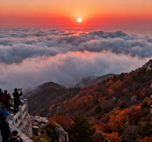 Mount Tai Early Autumn Guide | The perfect time for climbing and sightseeing, with sea of clouds and red leaves in harmony!