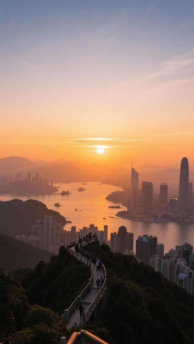 國慶不去人擠人，我在香港山頂看全城為中國打Call