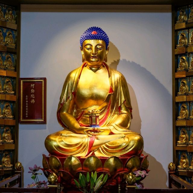 Massive Buddhas Inside Qibao Pagoda, One on Each Level 🛕🗿