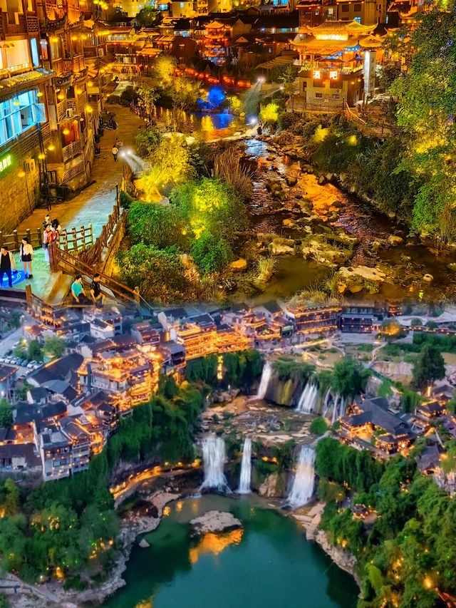 瀑布上的千年古鎮，吊腳樓裡夢如畫