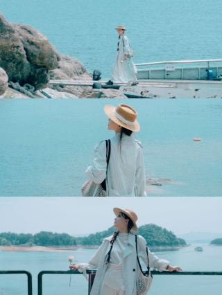 I hereby unilaterally declare: Meifeng Island in Qiandao Lake is the pinnacle of springtime in Zhejiang! 🏆 | Take a cable car ride enveloped in the breath of spring—the outside of the carriage is covered with pink and white...