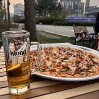 韓国/ソウル【鉢山】金浦空港から3駅！テラスでビールとピザを楽しもう🍕